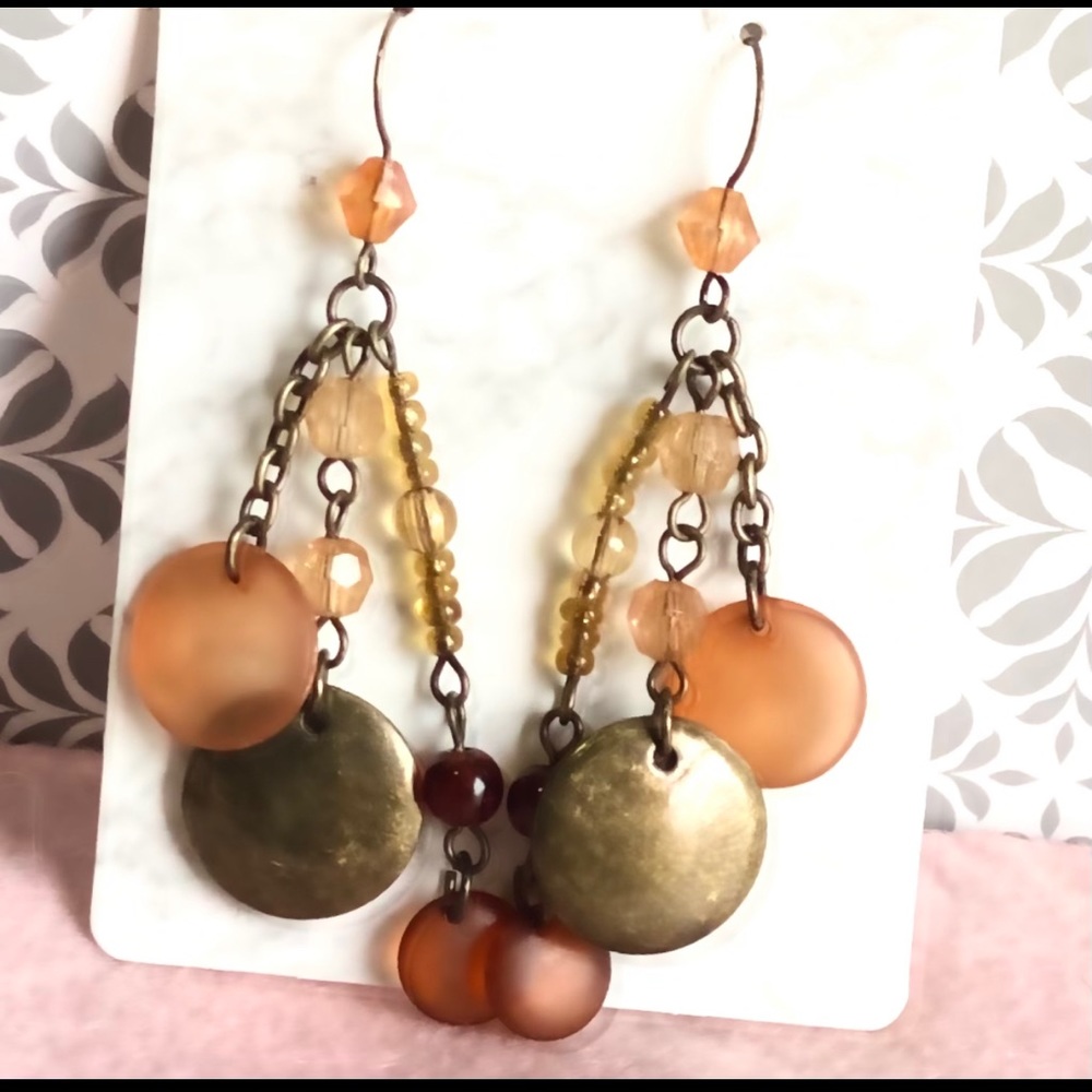 Multi Colored Disc Earrings